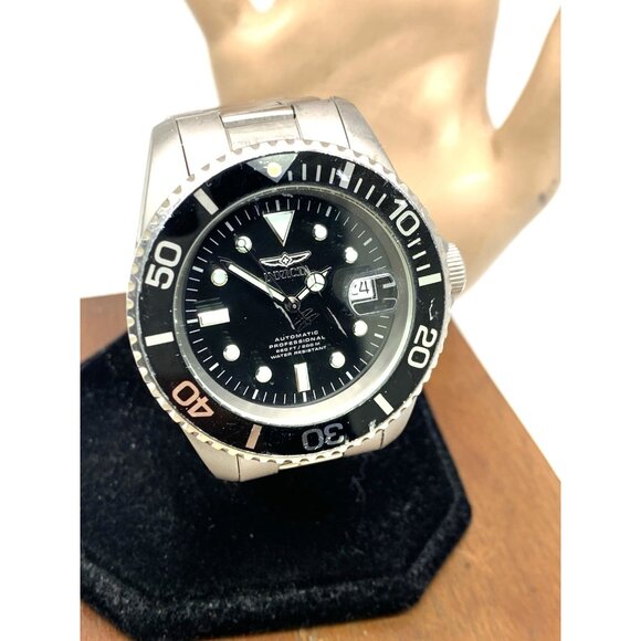 Invicta Men's Watch 0420 Pro Diver Automatic Titanium Black Dial Date 45mm USED - Picture 14 of 15